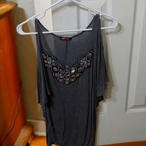 Body central Grey gem top